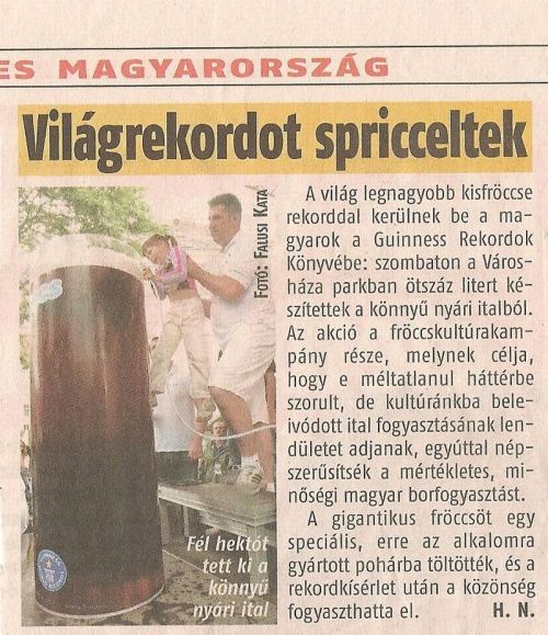 Világrekordot spricceltek